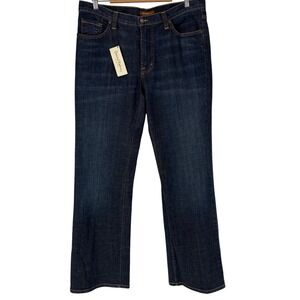 David Kahn Jeanswear Womens Dark Wash Bootcut Jeans Mid Rise Indigo Denim NWT